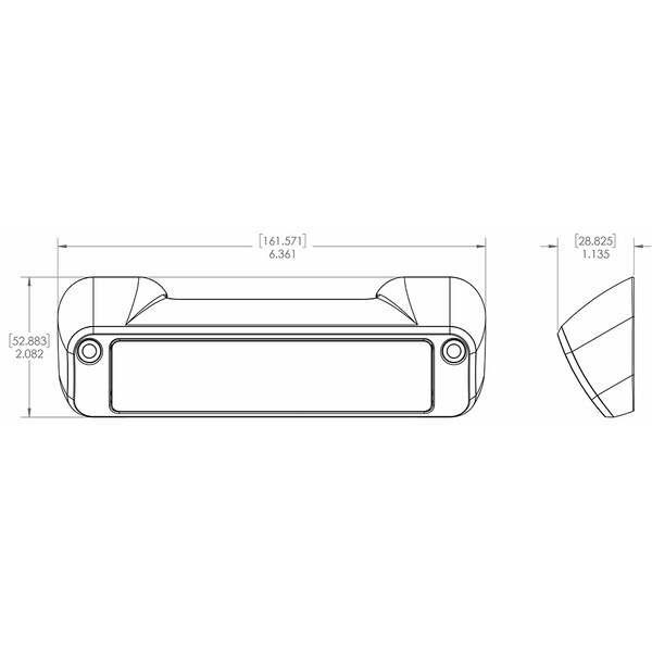 Perimeter Light - White Finish - White/Red Dimming